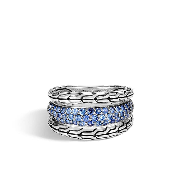 Classic Chain Blue Sapphire Ring - RBS9996984BSP