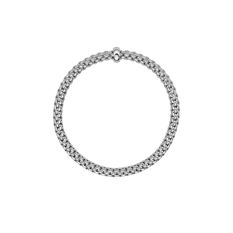 Flex'it SOLO 18K White Gold with Diamond 4.9mm Bracelet-FOPE-Renee Taylor Gallery