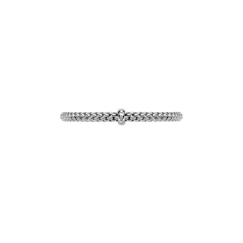 Flex'it SOLO 18K White Gold with Diamond 4.9mm Bracelet-FOPE-Renee Taylor Gallery