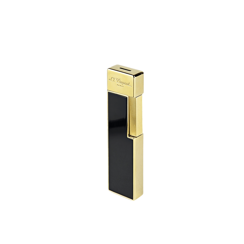 Twiggy Golden Shiny Black Lacquer Lighter-S.T. Dupont-Renee Taylor Gallery