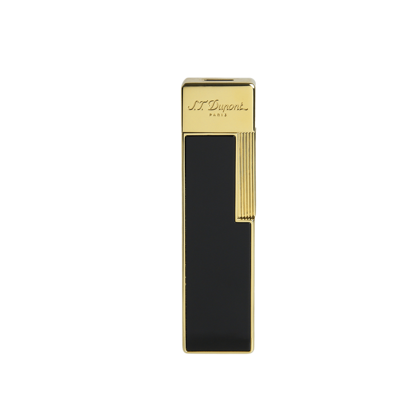 Twiggy Golden Shiny Black Lacquer Lighter-S.T. Dupont-Renee Taylor Gallery