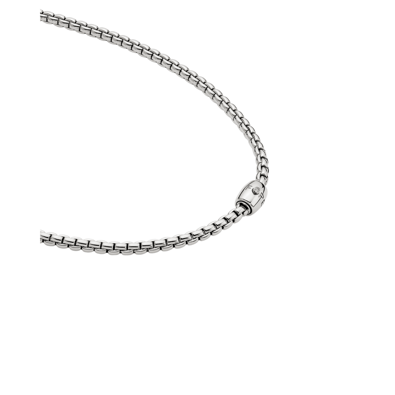 Flex'it EKA 18K White Gold 3.9mm Necklace with Ornamental Clasp-FOPE-Renee Taylor Gallery