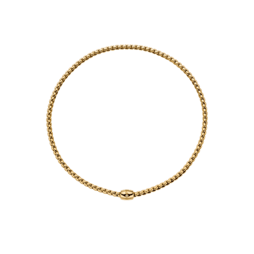 Flex'it EKA 18K Yellow Gold 3.9mm Necklace with Ornamental Clasp-FOPE-Renee Taylor Gallery