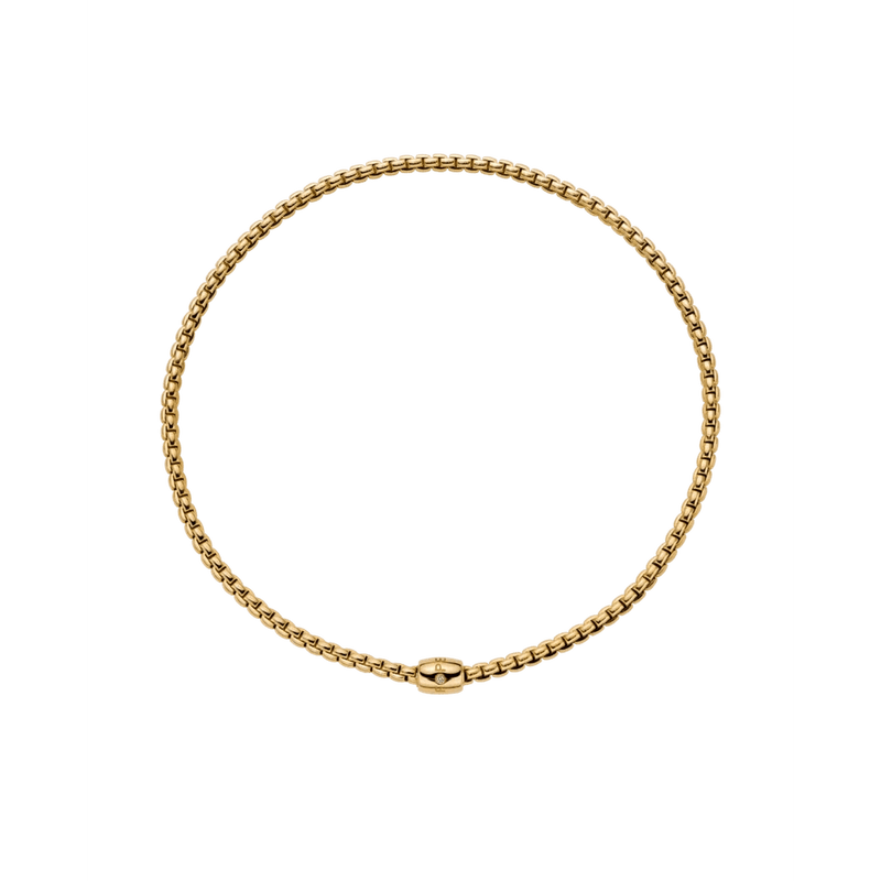 Flex'it EKA 18K Yellow Gold 3.9mm Necklace with Ornamental Clasp-FOPE-Renee Taylor Gallery