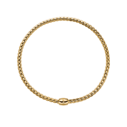 Flex'it EKA 18K Yellow Gold 6.3mm Necklace with Diamonds-FOPE-Renee Taylor Gallery