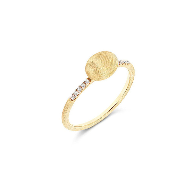 "Élite" Small Gold Boule and Diamonds Pave Ring - AS26-583-Nanis-Renee Taylor Gallery