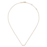 14K Rose Gold Petite Pavé Diamond Bar Necklace - NK5422K45JJ-Gabriel & Co.-Renee Taylor Gallery