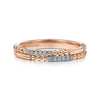 14K Rose Gold Two Row Beaded Diamond Stackable Ring - LR51456K45JJ-Gabriel & Co.-Renee Taylor Gallery