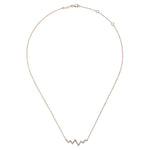 14K Rose Gold Zig Zag Diamond Necklace - NK4882K45JJ-Gabriel & Co.-Renee Taylor Gallery