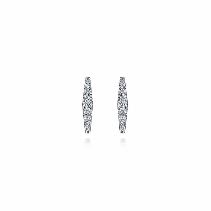 14K White Gold 15mm Diamond Huggies - EG13658W45JJ-Gabriel & Co.-Renee Taylor Gallery