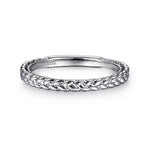 14K White Gold Braided Stackable Ring - LR4910CW4JJJ-Gabriel & Co.-Renee Taylor Gallery