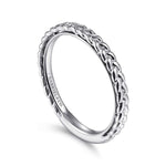 14K White Gold Braided Stackable Ring - LR4910CW4JJJ-Gabriel & Co.-Renee Taylor Gallery