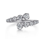 14K White Gold Diamond Bypass Ring - LR52422W45JJ-Gabriel & Co.-Renee Taylor Gallery