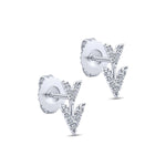 14K White Gold Diamond Chevron Earrings - EG13091W45JJ-Gabriel & Co.-Renee Taylor Gallery