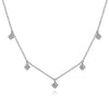 14K White Gold Diamond Pavé Clover Drop Necklace - NK6591W45JJ-Gabriel & Co.-Renee Taylor Gallery