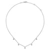 14K White Gold Diamond Pavé Clover Drop Necklace - NK6591W45JJ-Gabriel & Co.-Renee Taylor Gallery