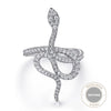 14K White Gold and Diamond Snake Ring - LR52621W45JJ-Gabriel & Co.-Renee Taylor Gallery