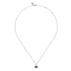 14K White Gold Diamond and Sapphire Pendant Necklace - NK7433W45SA-Gabriel & Co.-Renee Taylor Gallery