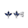 14K White Gold Diamond and Sapphire Stud Earrings - EG14963W45SA-Gabriel & Co.-Renee Taylor Gallery