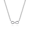 14K White Gold Infinity Pendant Necklace - NK6434W4JJJ-Gabriel & Co.-Renee Taylor Gallery