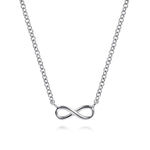 14K White Gold Infinity Pendant Necklace - NK6434W4JJJ-Gabriel & Co.-Renee Taylor Gallery