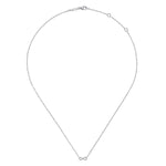 14K White Gold Infinity Pendant Necklace - NK6434W4JJJ-Gabriel & Co.-Renee Taylor Gallery