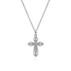 14K White Gold Openwork Diamond Cross Necklace - NK2216W45JJ-Gabriel & Co.-Renee Taylor Gallery