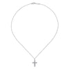 14K White Gold Openwork Diamond Cross Necklace - NK2216W45JJ-Gabriel & Co.-Renee Taylor Gallery