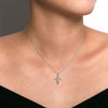 14K White Gold Openwork Diamond Cross Necklace - NK2216W45JJ-Gabriel & Co.-Renee Taylor Gallery