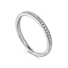 14k White Gold Pavé Diamond Eternity Stackable Ring - LR4862W45JJ-Gabriel & Co.-Renee Taylor Gallery