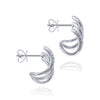 14K White Gold Three Bar Diamond Stud Earrings - EG13652W45JJ-Gabriel & Co.-Renee Taylor Gallery