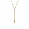 14K White & Yellow Gold Bujukan And Diamond Y Necklace - NK7661M45JJ-Gabriel & Co.-Renee Taylor Gallery