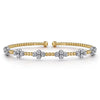 14K White-Yellow Gold Bujukan Diamond Bangle - BG4782-62M45JJ-Gabriel & Co.-Renee Taylor Gallery