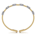 14K White-Yellow Gold Bujukan Diamond Bangle - BG4782-62M45JJ-Gabriel & Co.-Renee Taylor Gallery