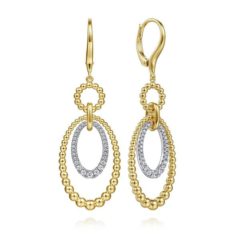 14K White&Yellow Gold Bujukan Diamond Drop Earrings - EG14572M45JJ-Gabriel & Co.-Renee Taylor Gallery