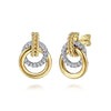 14K White & Yellow Gold Bujukan Diamond Stud Earrings - EG15201M45JJ-Gabriel & Co.-Renee Taylor Gallery