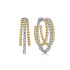 14K White-Yellow Gold Diamond Bujukan Intricate Hoop Earrings - EG14939M45JJ-Gabriel & Co.-Renee Taylor Gallery