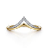 14K White Gold Diamond Chevron Ring - LR51826M45JJ-Gabriel & Co.-Renee Taylor Gallery