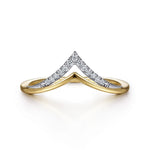 14K White Gold Diamond Chevron Ring - LR51826M45JJ-Gabriel & Co.-Renee Taylor Gallery