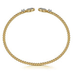 14K White and Yellow Gold Diamond Bujukan Bangle - BG4916-62M45JJ-Gabriel & Co.-Renee Taylor Gallery