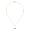 14K White and Yellow Gold Diamond Cluster Bujukan Drop Pendant Necklace - NK7512M45JJ-Gabriel & Co.-Renee Taylor Gallery