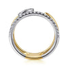 14K White and Yellow Gold Diamond Easy Stackable Ladies Ring - LR52577M45JJ-Gabriel & Co.-Renee Taylor Gallery