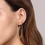 14K Yellow Gold 50mm Bujukan Hoop Earrings - EG14745Y4JJJ-Gabriel & Co.-Renee Taylor Gallery