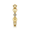 14K Yellow Gold Alternating Geometric and Diamond Station Ring - LR51919Y45JJ-Gabriel & Co.-Renee Taylor Gallery