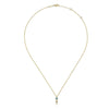 14K Yellow Gold Blue Topaz and Kite Diamond Pendant Necklace - NK6122Y45BT-Gabriel & Co.-Renee Taylor Gallery