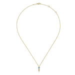 14K Yellow Gold Blue Topaz and Kite Diamond Pendant Necklace - NK6122Y45BT-Gabriel & Co.-Renee Taylor Gallery