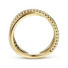 14K Yellow Gold Bujukan Bead Criss Cross Ring - LR51798Y4JJJ-Gabriel & Co.-Renee Taylor Gallery