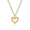 14K Yellow Gold Bujukan Bead Open Heart Pendant Necklace - NK6463Y4JJJ-Gabriel & Co.-Renee Taylor Gallery