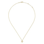 14K Yellow Gold Bujukan Bead Open Heart Pendant Necklace - NK6463Y4JJJ-Gabriel & Co.-Renee Taylor Gallery