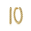 14K Yellow Gold Bujukan Beads Classic 30mm Hoop Earrings-Gabriel & Co.-Renee Taylor Gallery